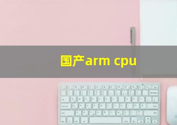 国产arm cpu